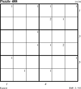 Step-by-Step Instructions for Puzzle 488 with all 2 steps marked