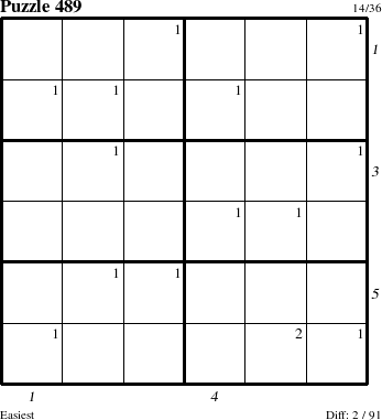 Step-by-Step Instructions for Puzzle 489 with all 2 steps marked