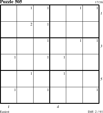 Step-by-Step Instructions for Puzzle 505 with all 2 steps marked