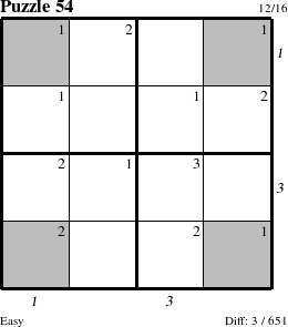 Step-by-Step Instructions for Puzzle 54 with all 3 steps marked