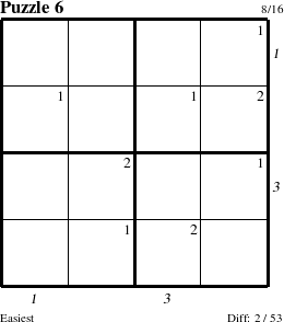 Step-by-Step Instructions for Puzzle 6 with all 2 steps marked