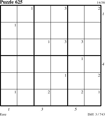 Step-by-Step Instructions for Puzzle 625 with all 3 steps marked