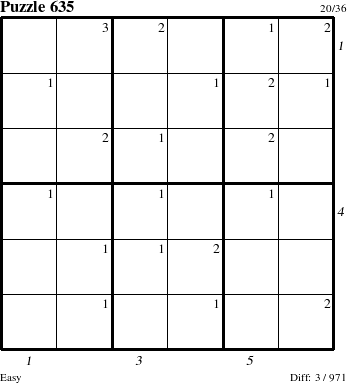 Step-by-Step Instructions for Puzzle 635 with all 3 steps marked