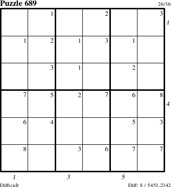 Step-by-Step Instructions for Puzzle 689 with all 8 steps marked