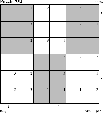 Step-by-Step Instructions for Puzzle 754 with all 4 steps marked