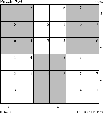 Step-by-Step Instructions for Puzzle 799 with all 8 steps marked