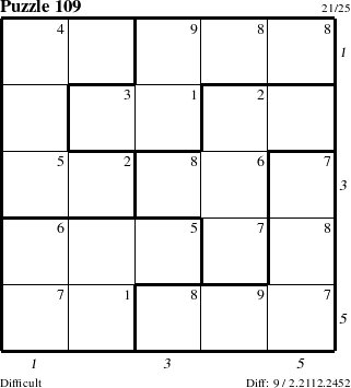 Step-by-Step Instructions for Puzzle 109 with all 9 steps marked