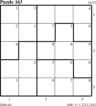 Step-by-Step Instructions for Puzzle 163 with all 9 steps marked