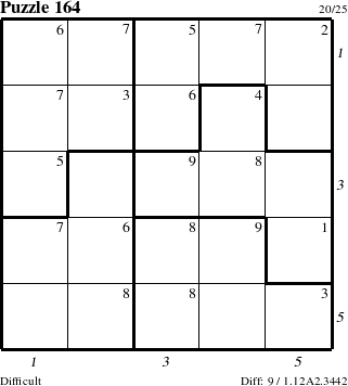 Step-by-Step Instructions for Puzzle 164 with all 9 steps marked