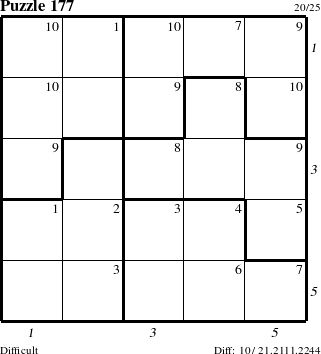 Step-by-Step Instructions for Puzzle 177 with all 10 steps marked