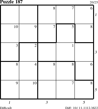 Step-by-Step Instructions for Puzzle 187 with all 10 steps marked