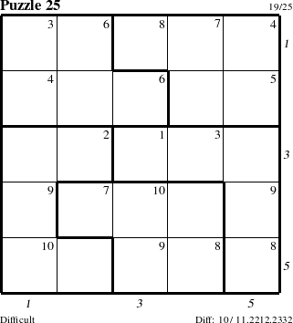 Step-by-Step Instructions for Puzzle 25 with all 10 steps marked