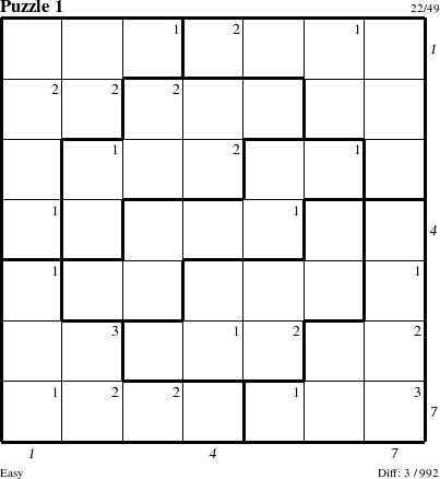 Step-by-Step Instructions for Puzzle 1 with all 3 steps marked