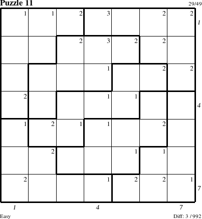 Step-by-Step Instructions for Puzzle 11 with all 3 steps marked