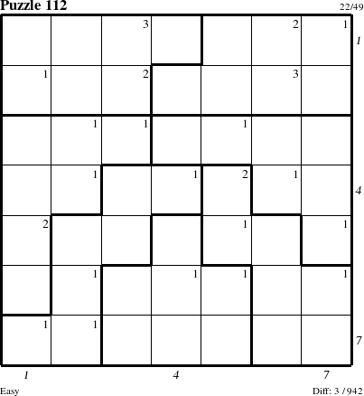 Step-by-Step Instructions for Puzzle 112 with all 3 steps marked