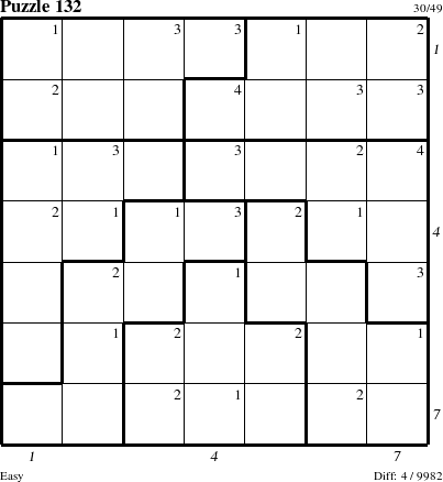 Step-by-Step Instructions for Puzzle 132 with all 4 steps marked