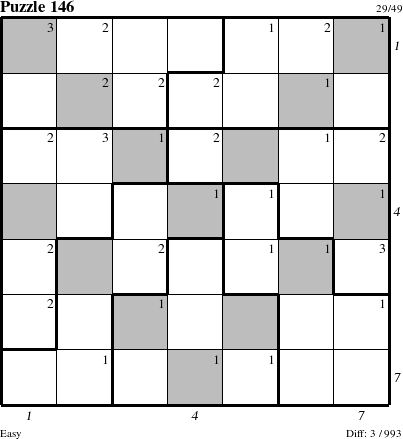 Step-by-Step Instructions for Puzzle 146 with all 3 steps marked