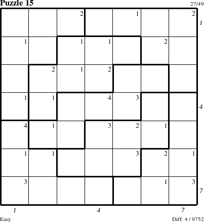 Step-by-Step Instructions for Puzzle 15 with all 4 steps marked