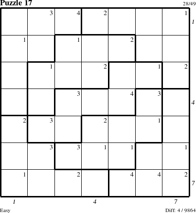 Step-by-Step Instructions for Puzzle 17 with all 4 steps marked