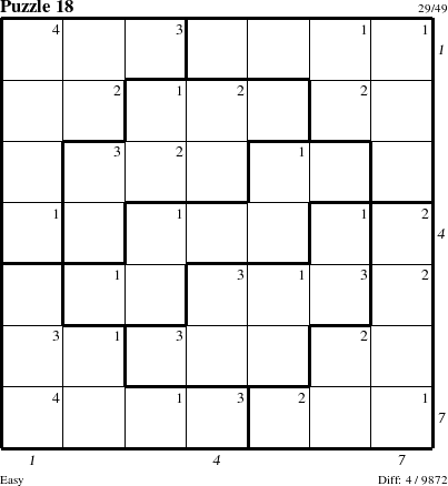 Step-by-Step Instructions for Puzzle 18 with all 4 steps marked