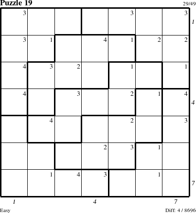 Step-by-Step Instructions for Puzzle 19 with all 4 steps marked