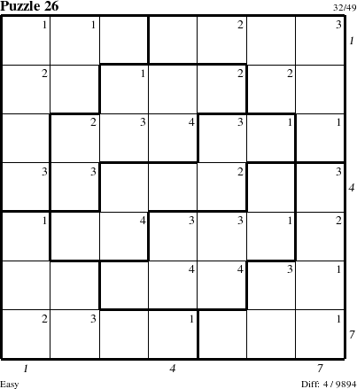 Step-by-Step Instructions for Puzzle 26 with all 4 steps marked