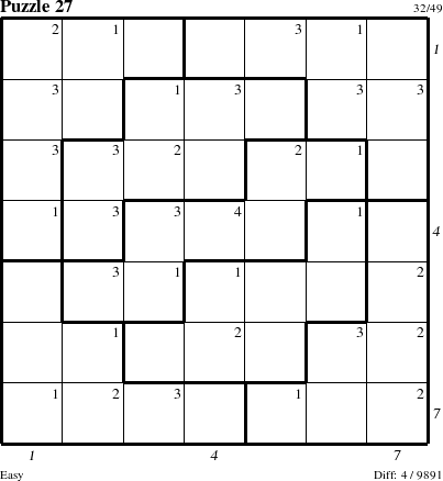 Step-by-Step Instructions for Puzzle 27 with all 4 steps marked