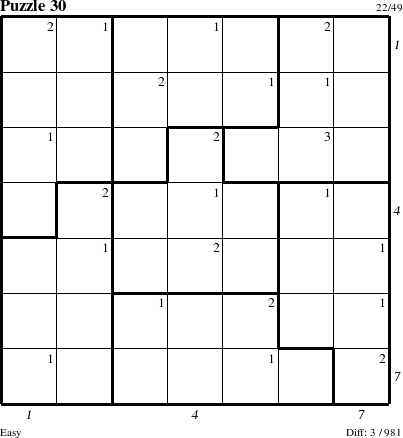 Step-by-Step Instructions for Puzzle 30 with all 3 steps marked