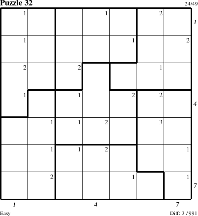 Step-by-Step Instructions for Puzzle 32 with all 3 steps marked