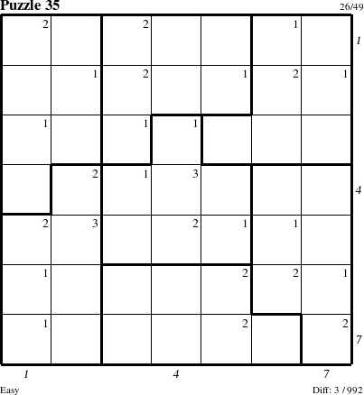 Step-by-Step Instructions for Puzzle 35 with all 3 steps marked