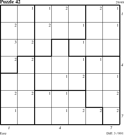 Step-by-Step Instructions for Puzzle 42 with all 3 steps marked