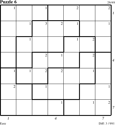 Step-by-Step Instructions for Puzzle 6 with all 3 steps marked