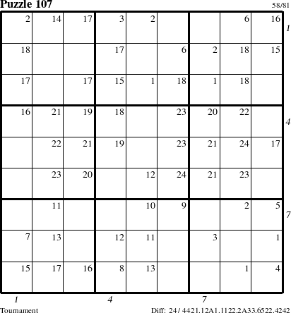 Step-by-Step Instructions for Puzzle 107 with all 24 steps marked