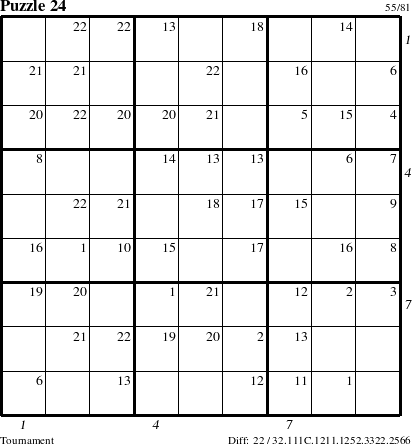 Step-by-Step Instructions for Puzzle 24 with all 22 steps marked