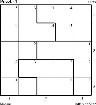 Step-by-Step Instructions for Puzzle 1 with all 5 steps marked