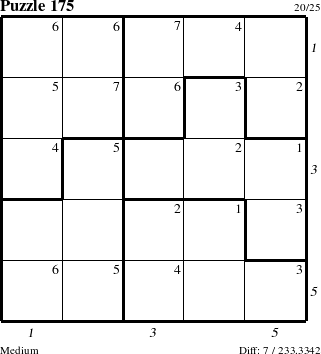 Step-by-Step Instructions for Puzzle 175 with all 7 steps marked