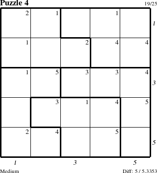 Step-by-Step Instructions for Puzzle 4 with all 5 steps marked