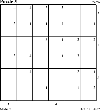 Step-by-Step Instructions for Puzzle 5 with all 5 steps marked