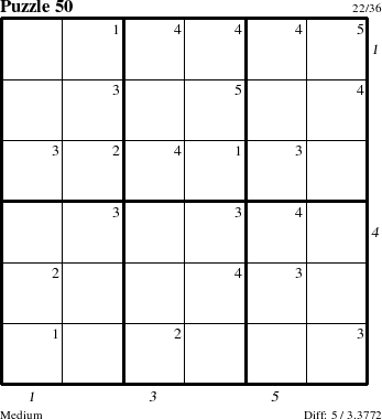 Step-by-Step Instructions for Puzzle 50 with all 5 steps marked