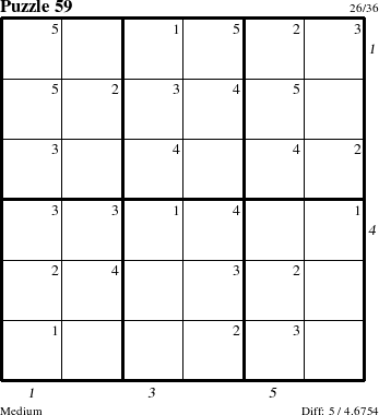 Step-by-Step Instructions for Puzzle 59 with all 5 steps marked