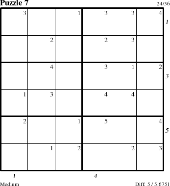 Step-by-Step Instructions for Puzzle 7 with all 5 steps marked