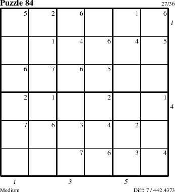 Step-by-Step Instructions for Puzzle 84 with all 7 steps marked