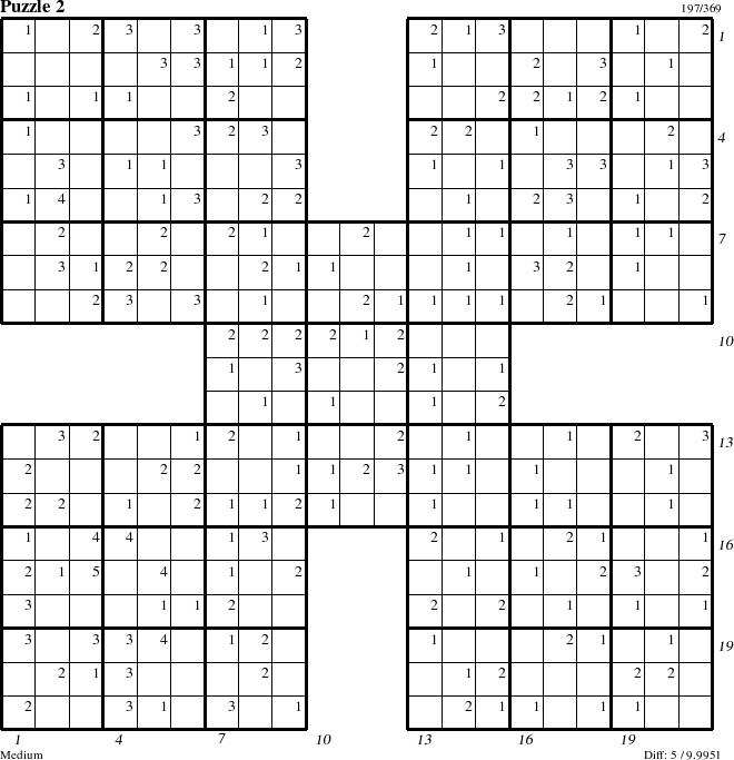 Step-by-Step Instructions for Puzzle 2 with all 5 steps marked