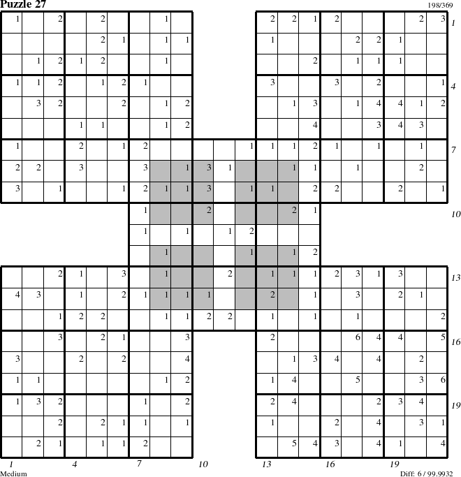 Step-by-Step Instructions for Puzzle 27 with all 6 steps marked