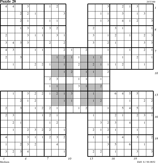 Step-by-Step Instructions for Puzzle 28 with all 6 steps marked