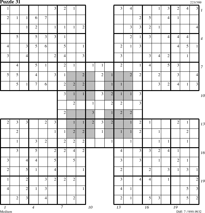 Step-by-Step Instructions for Puzzle 31 with all 7 steps marked