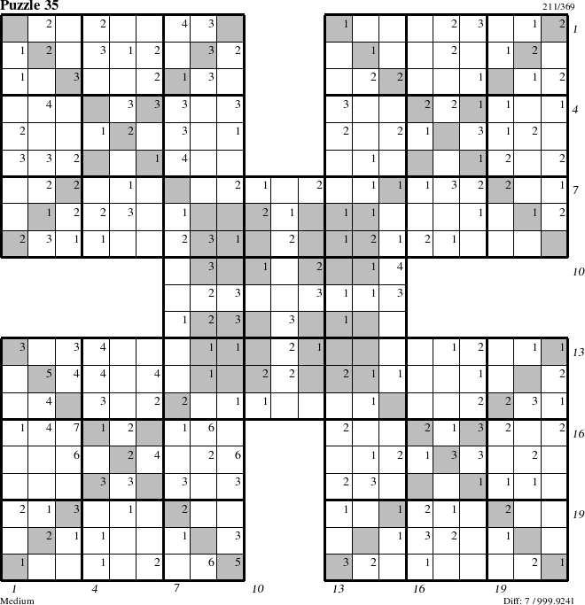 Step-by-Step Instructions for Puzzle 35 with all 7 steps marked