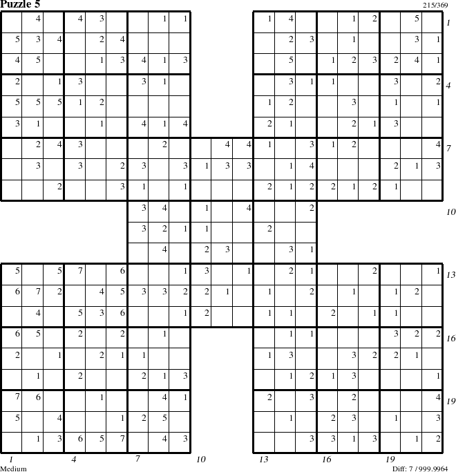 Step-by-Step Instructions for Puzzle 5 with all 7 steps marked