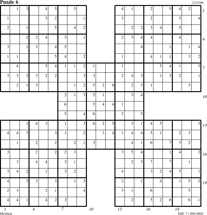 Step-by-Step Instructions for Puzzle 6 with all 7 steps marked