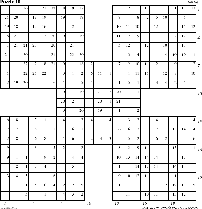 Step-by-Step Instructions for Puzzle 10 with all 22 steps marked